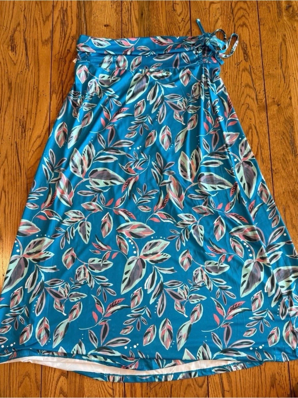 Reel Legends Teal Floral Performance Dress SZ M